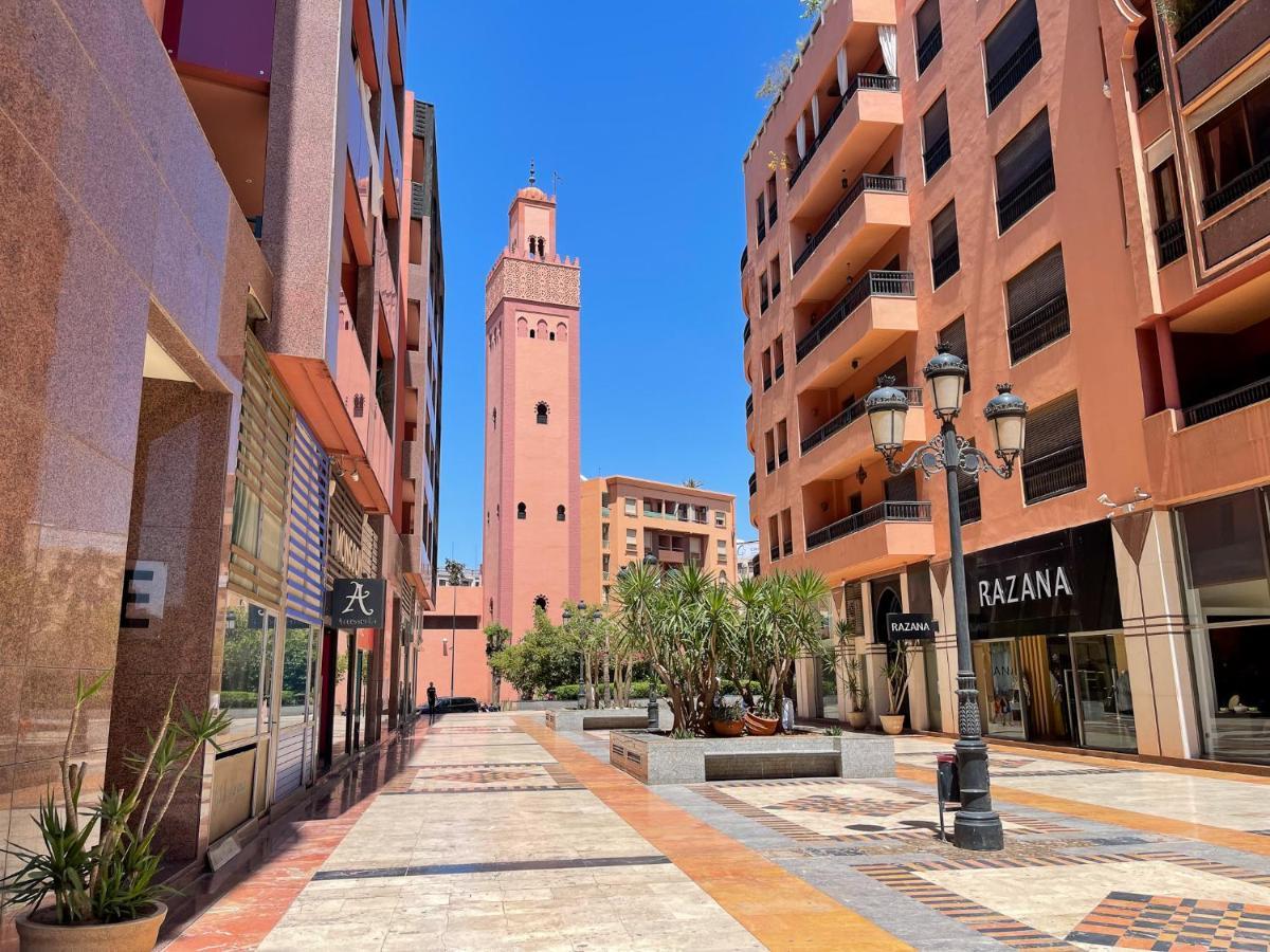 Appartement Chic Gueliz Plaza Avec Vue Marrakesh Exterior photo